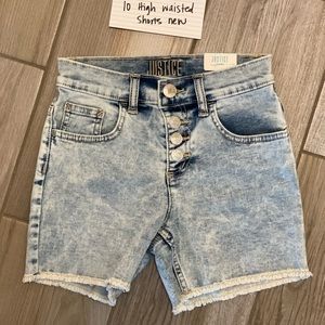 Justice High Waisted Jean Shorts